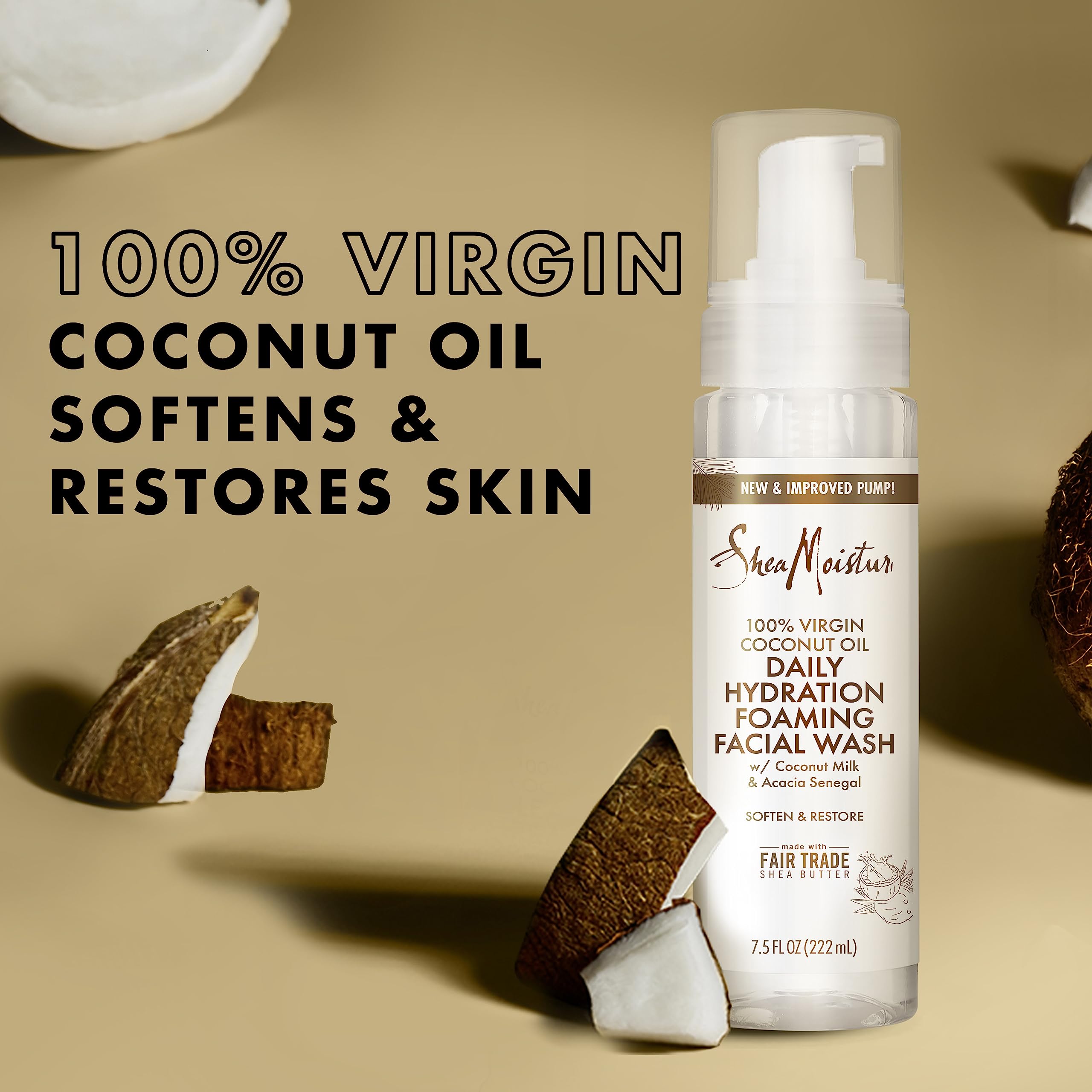 Foto 7 pulgar | Jabón Facial Sheamoisture Gentle Foaming 220 Ml Con Aceite De Coco - Venta Internacional.