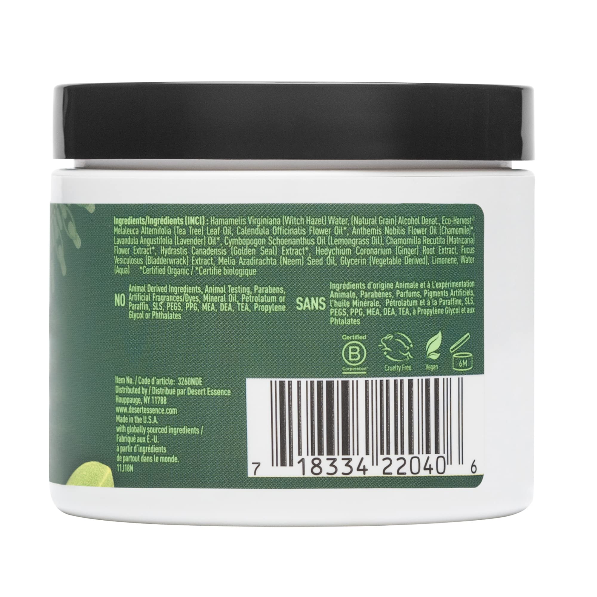 Foto 4 pulgar | Almohadillas Limpiadoras Faciales Desert Essence Tea Tree Oil - Venta Internacional.