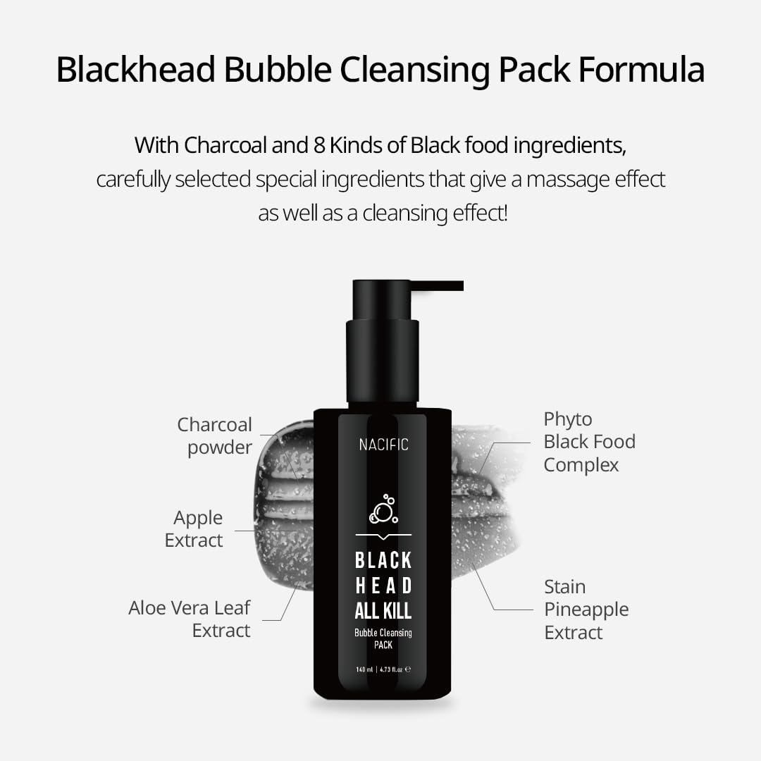 Foto 5 pulgar | Paquete Limpiador Nacific Blackhead All Kill Charcoal 140 Ml - Venta Internacional.