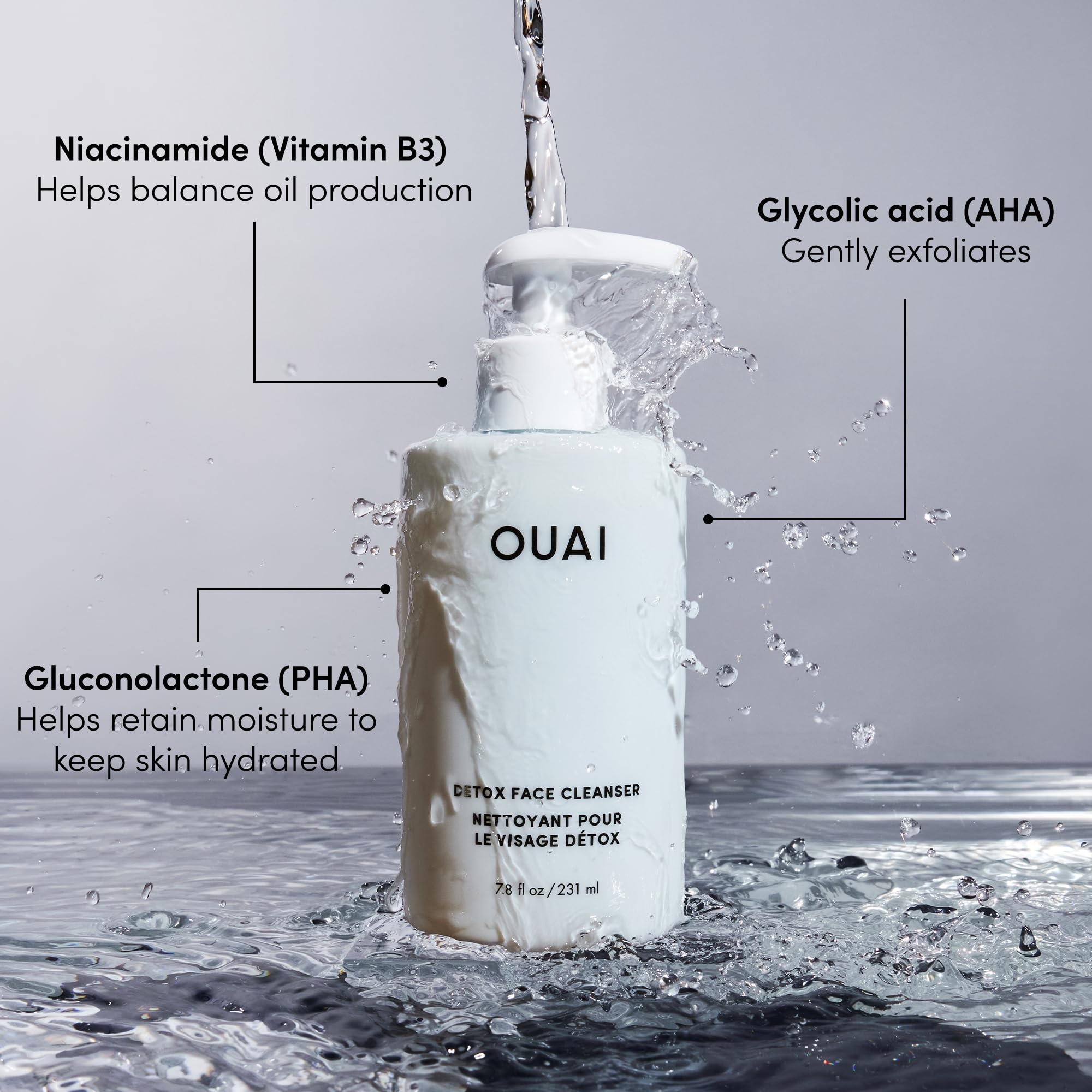 Foto 7 pulgar | Limpiador Facial Ouai Detox Deep Cleansing 230 Ml Con Ácido Glicólico - Venta Internacional.