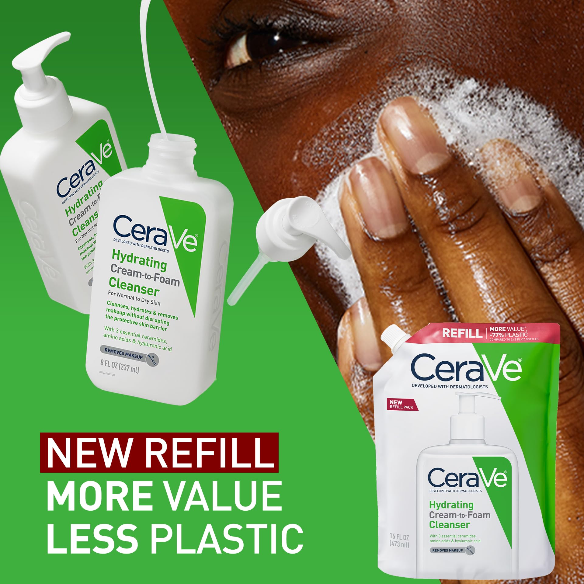 Foto 8 pulgar | Crema Hidratante Cleanser Cerave Para Hacer Espuma  480 Ml  Rellena La Piel Seca - Venta Internacional.