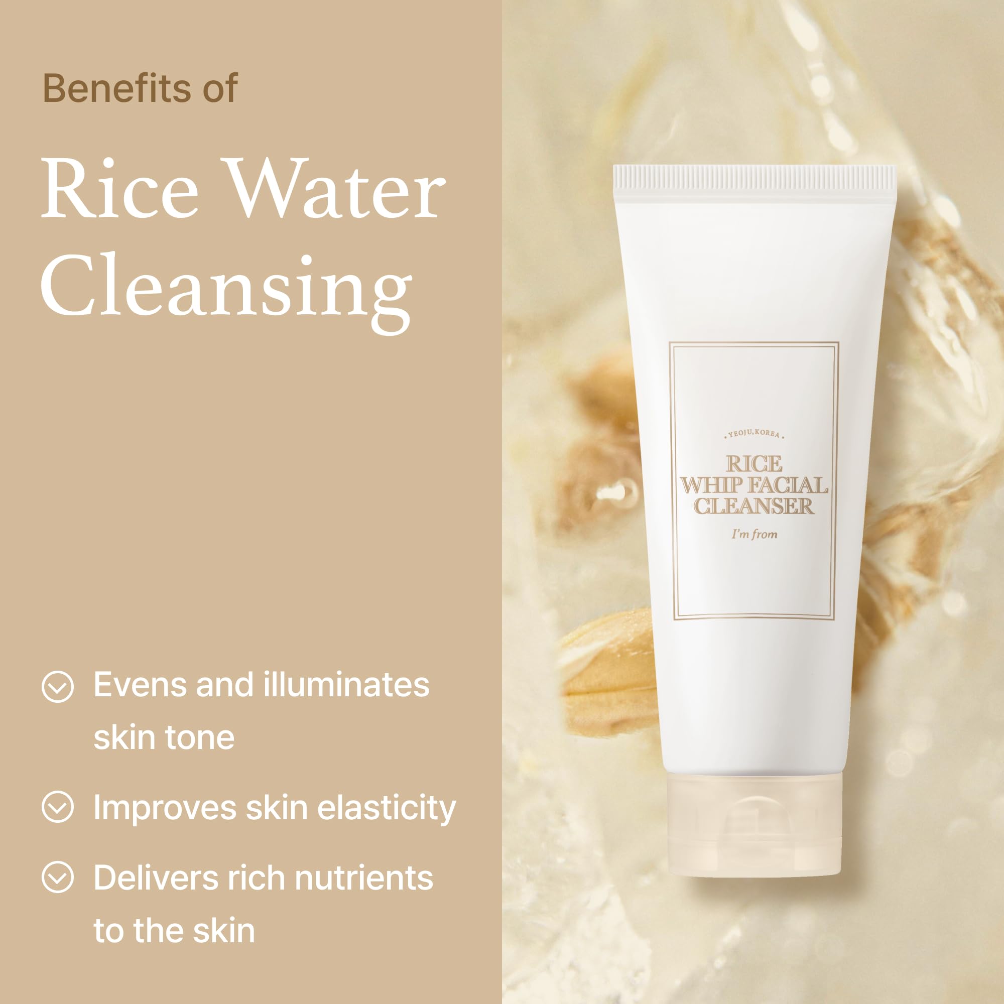 Foto 5 | Limpiador Facial I'm From Rice Whip Korean Rice Water 150 Ml - Venta Internacional.
