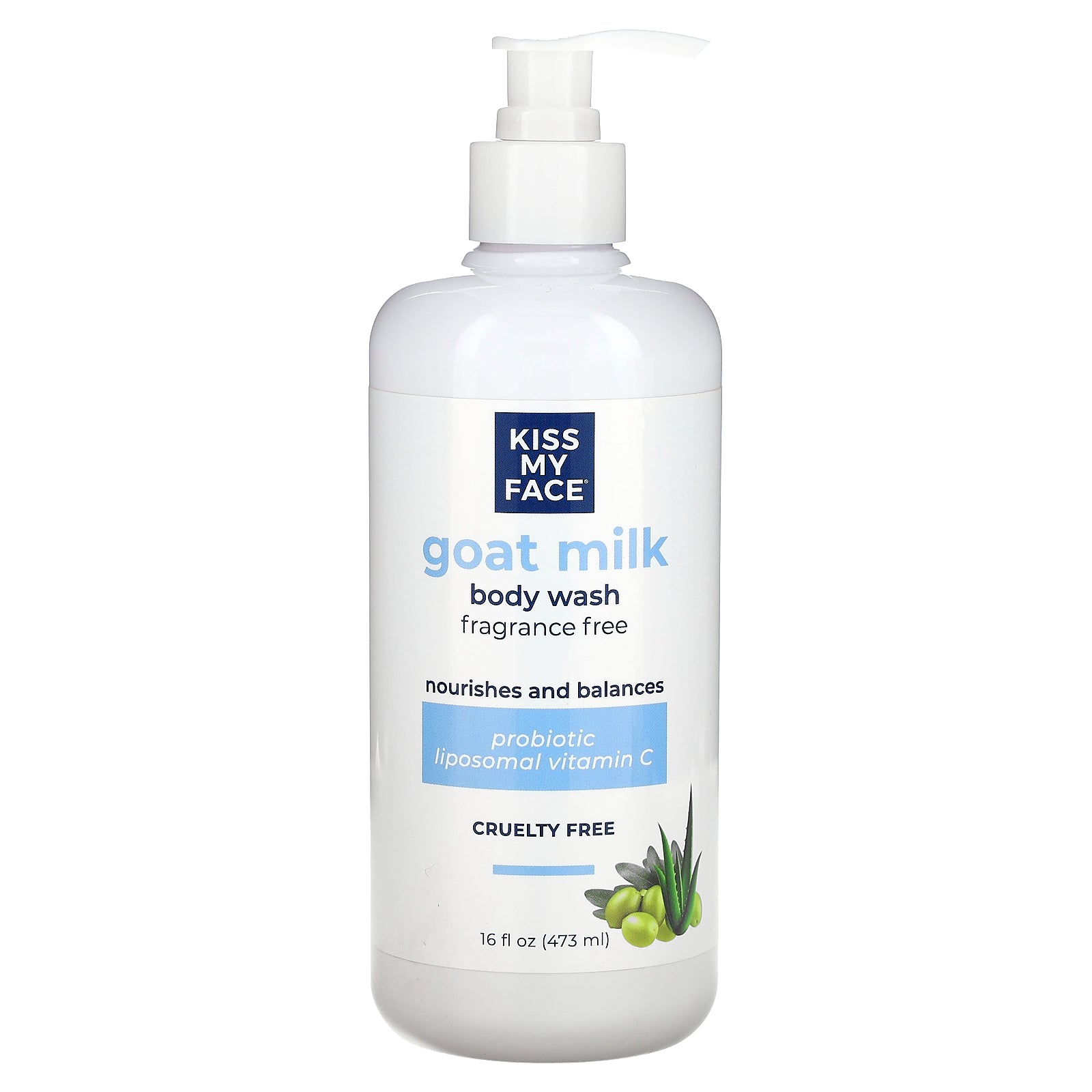 Gel De Baño Kiss My Face Con Leche De Cabra  Sin Fragancia  473 Ml - Venta Internacional. $649