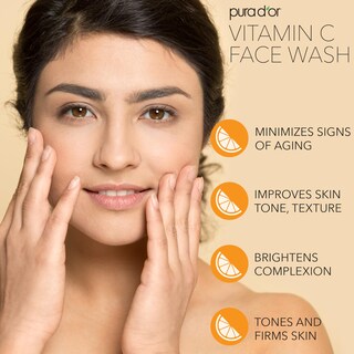 Foto 2 | Jabón Facial Pura D'or Con Vitamina C Antioxidante 480 Ml (2 X 240 Ml) - Venta Internacional.