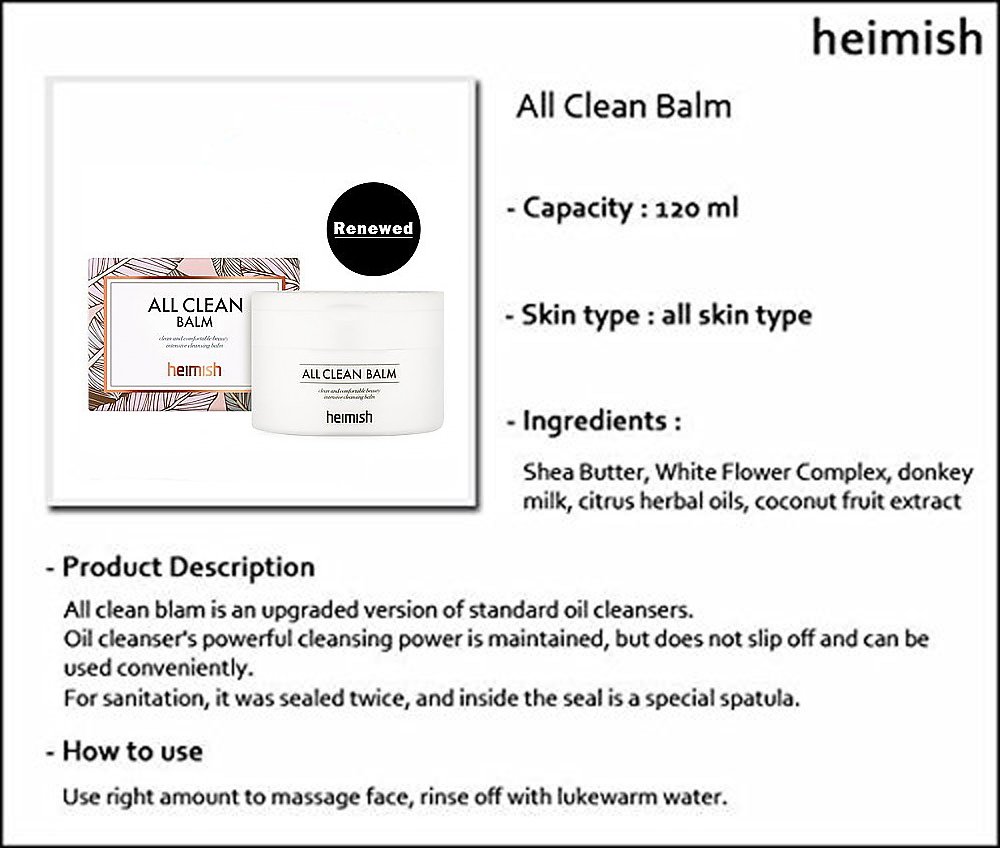 Foto 3 | [bálsamo Limpiador] Heimish All Clean  Paquete De 2  120 Ml/4 Oz - Venta Internacional.