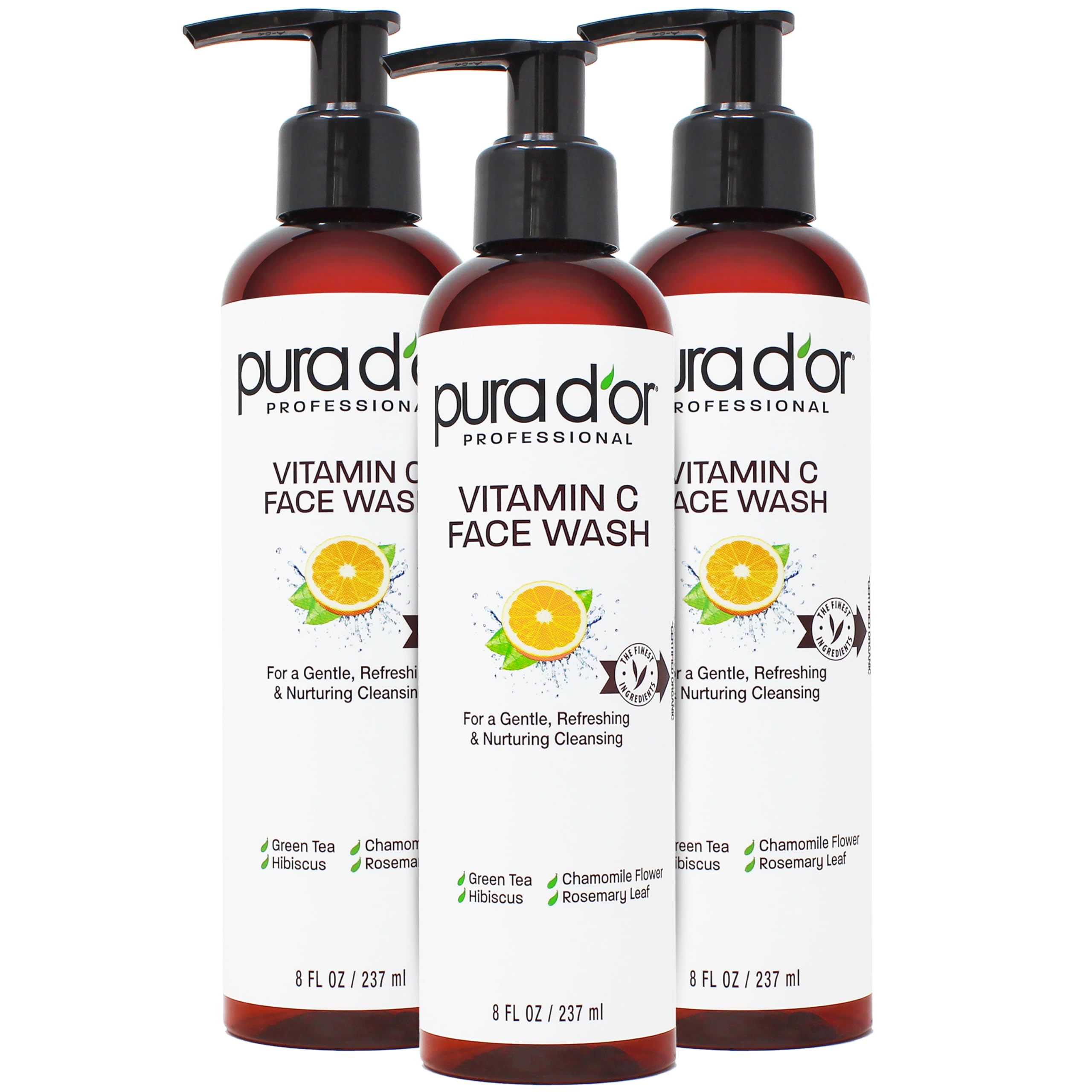 Foto 2 pulgar | Jabón Facial Pura D'or Antioxidante Con Vitamina C 720 Ml X3 = 2 2 L - Venta Internacional.
