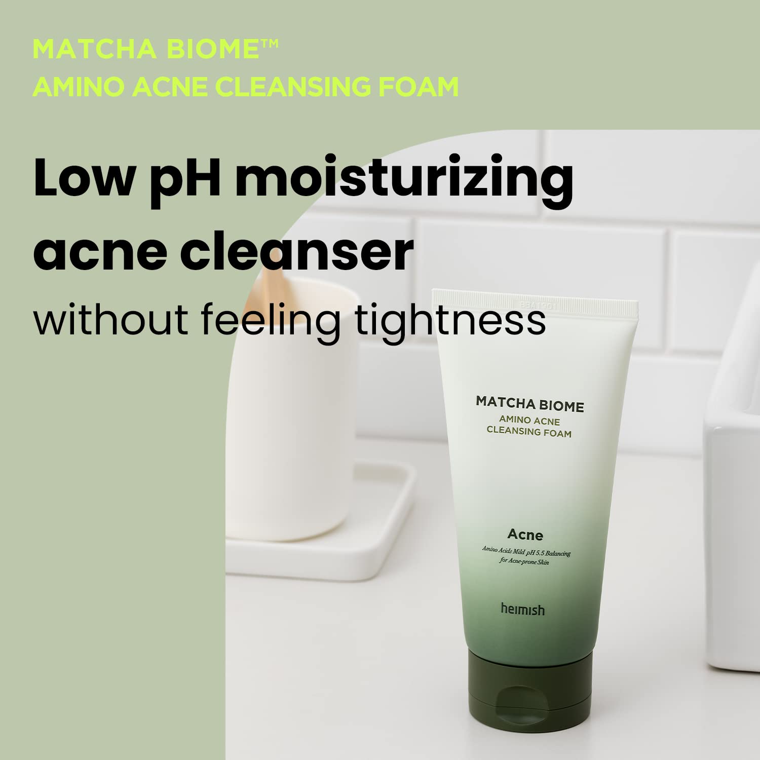Foto 3 pulgar | Limpiador Facial Heimish Matcha Biome Amino Acne 150 Ml - Venta Internacional.