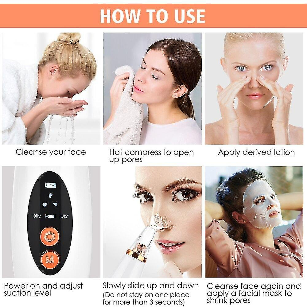 Foto 5 | Limpiador Facial Usb  Eliminador De Puntos Negros  Aspiradora De Poros  Cuidado De La Piel - Venta Internacional.