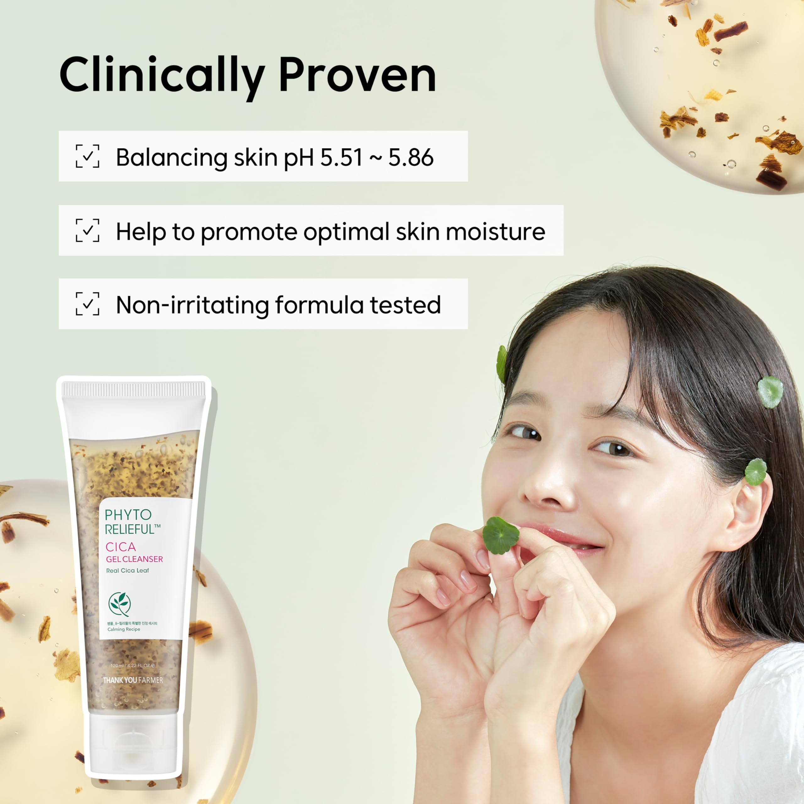Foto 5 | Limpiador Thankyou Farmer Phyto Relieful Cica Gel Vegano 125 Ml - Venta Internacional.