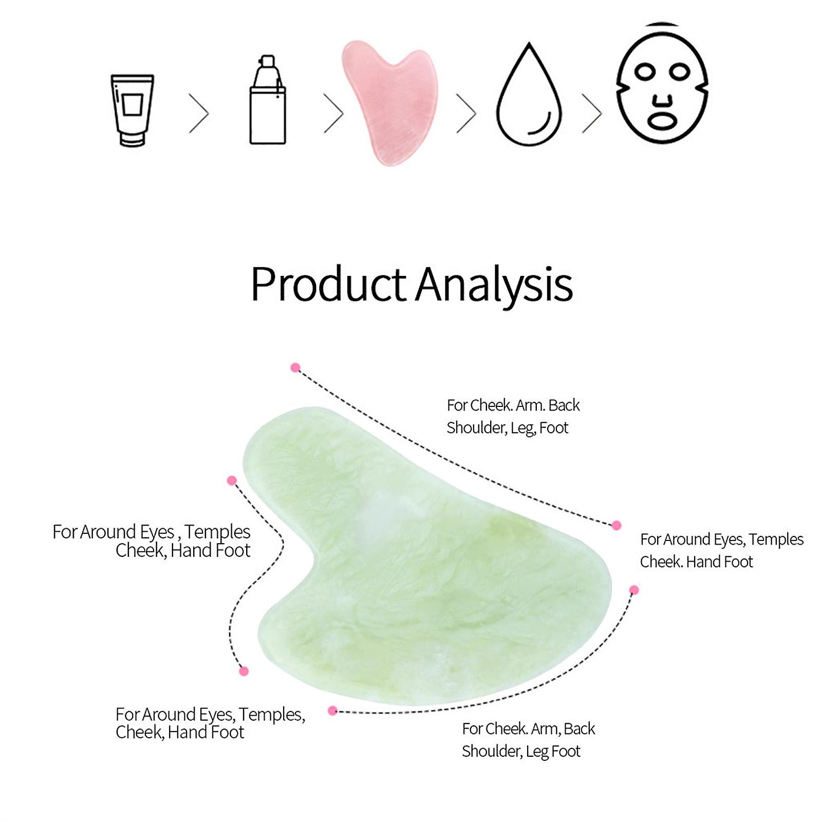 Foto 5 pulgar | Herramienta De Masaje Facial Gua Sha  Piedra Natural De Cuarzo Rosa - Venta Internacional.