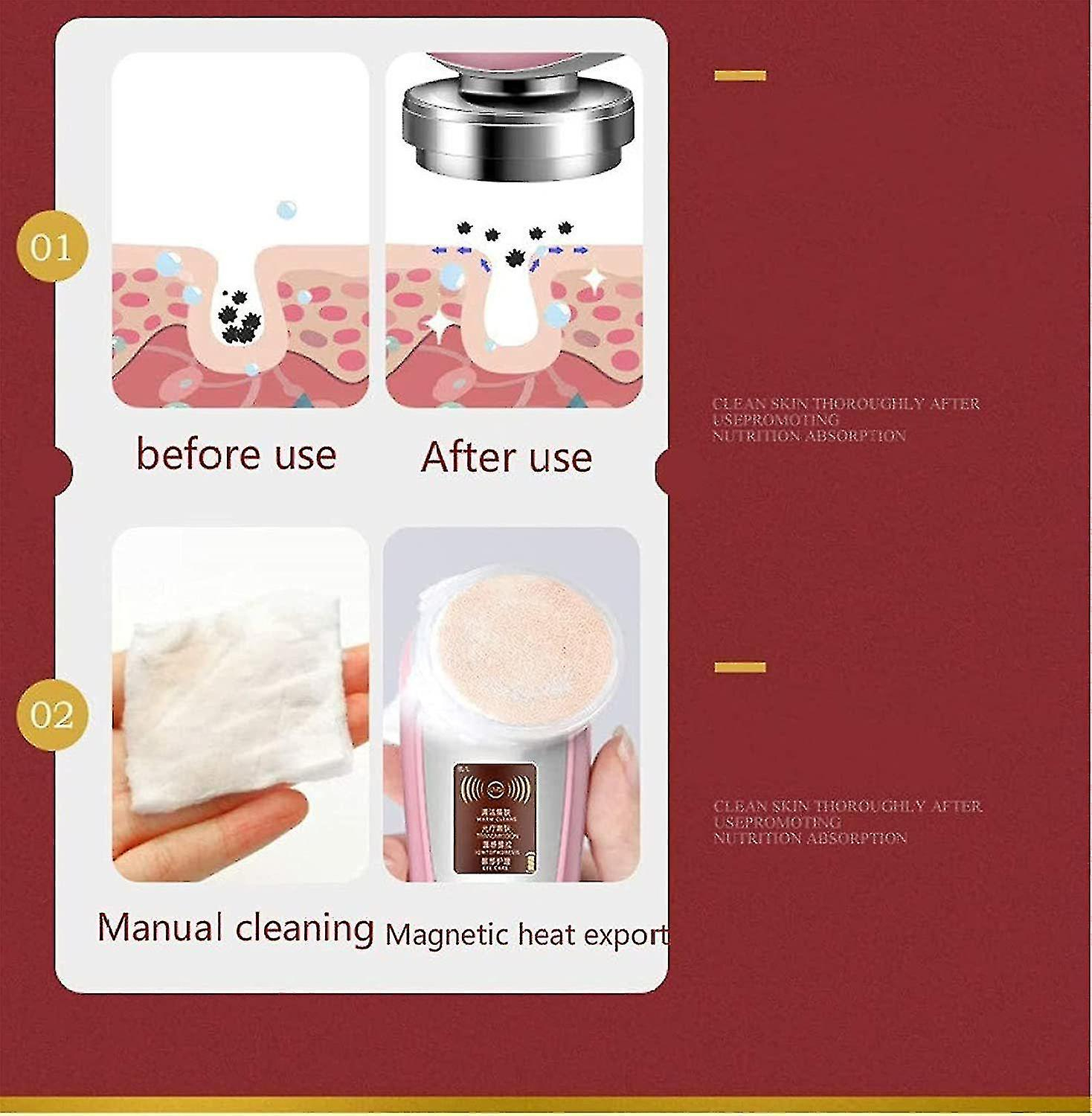 Foto 6 pulgar | Limpiadores Faciales Huoguo Instrumento De Belleza Facial Rosa - Venta Internacional.