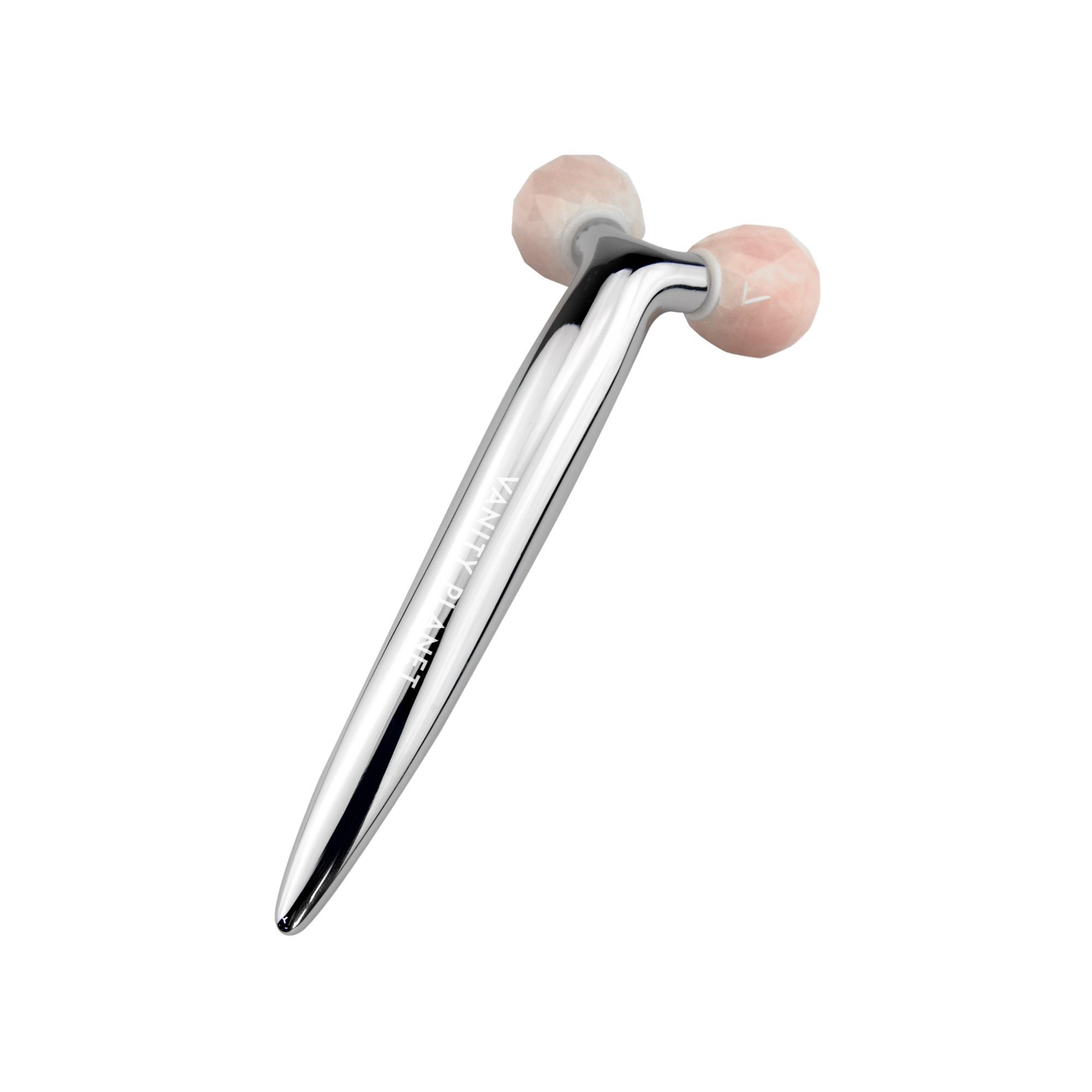 Foto 3 pulgar | Rodillo de Masaje Facial Vanity Planet Defina Contorno y Definición color Plateado/ Rosa