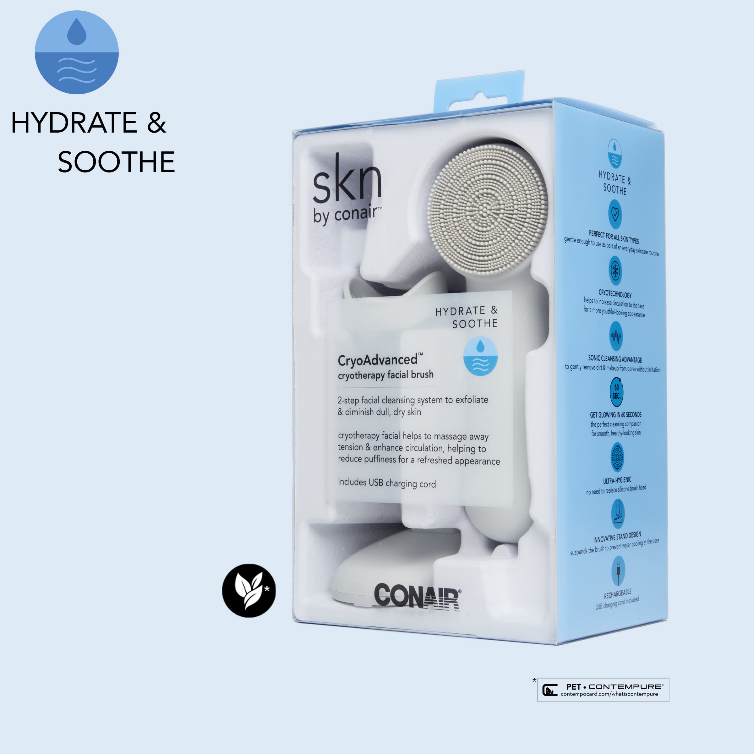 Foto 8 pulgar | Cepillo Limpiador Facial Conair Para Crioterapia Cutánea Con Silicona - Venta Internacional.