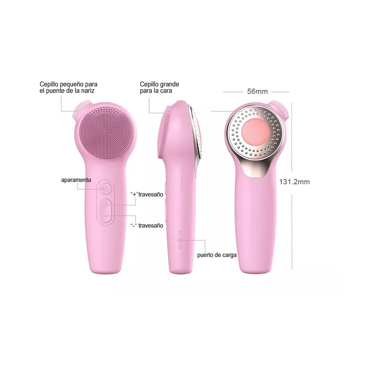 Foto 4 pulgar | Limpiador Facial Eléctrico Eo Safe Imports Esi-18190 Rosa