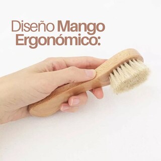Foto 6 | Cepillo Facial Mango Madera Exfoliante Cerdas Naturales