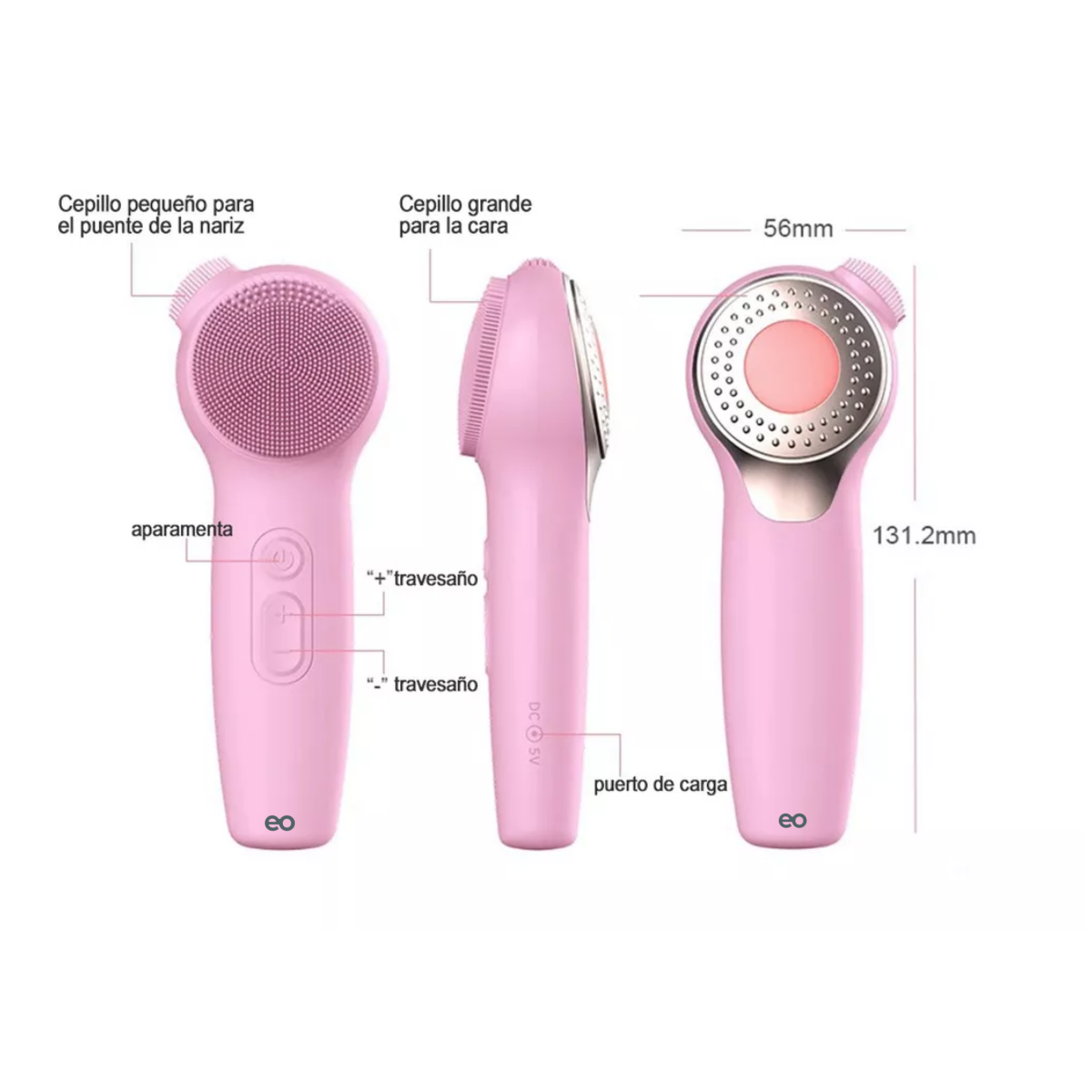 Foto 4 pulgar | Limpiador Facial Eléctrico Eo Safe Imports Esi-18190-1 Rosa