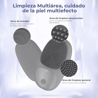 Foto 3 | Cepillo Limpiador Facial Eléctrica Recargable Masajeador Exfoliante Eo Safe Imports Esi-12770-1 Gris