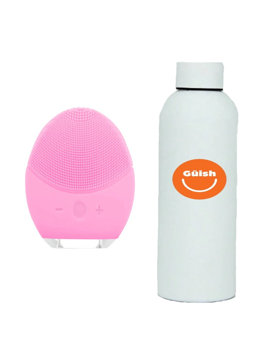 Foto 2 pulgar | Cepillo Facial De Silicona Eléctrico+termo De Agua De Regalo Güish