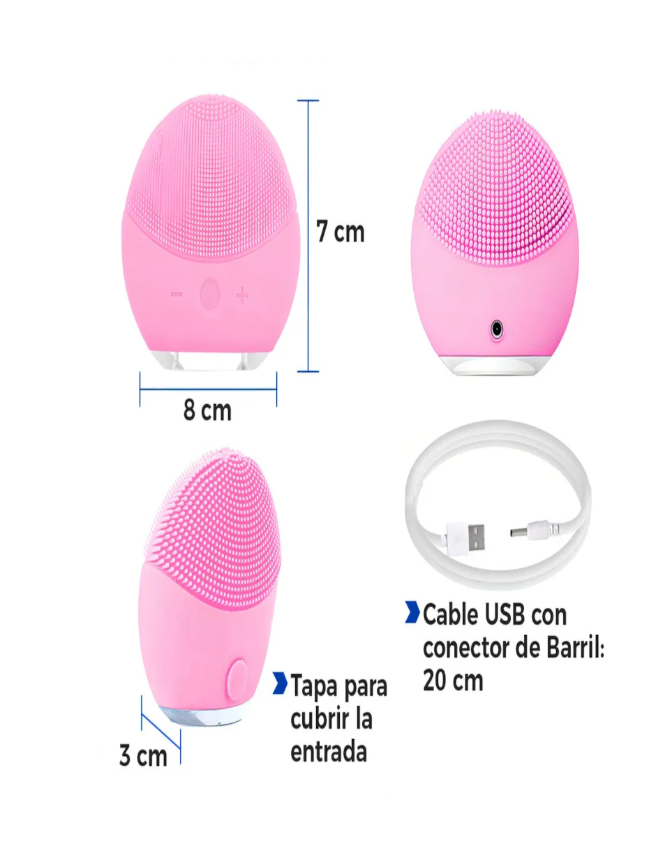 Foto 3 pulgar | Cepillo Facial De Silicona Eléctrico+termo De Agua De Regalo Güish