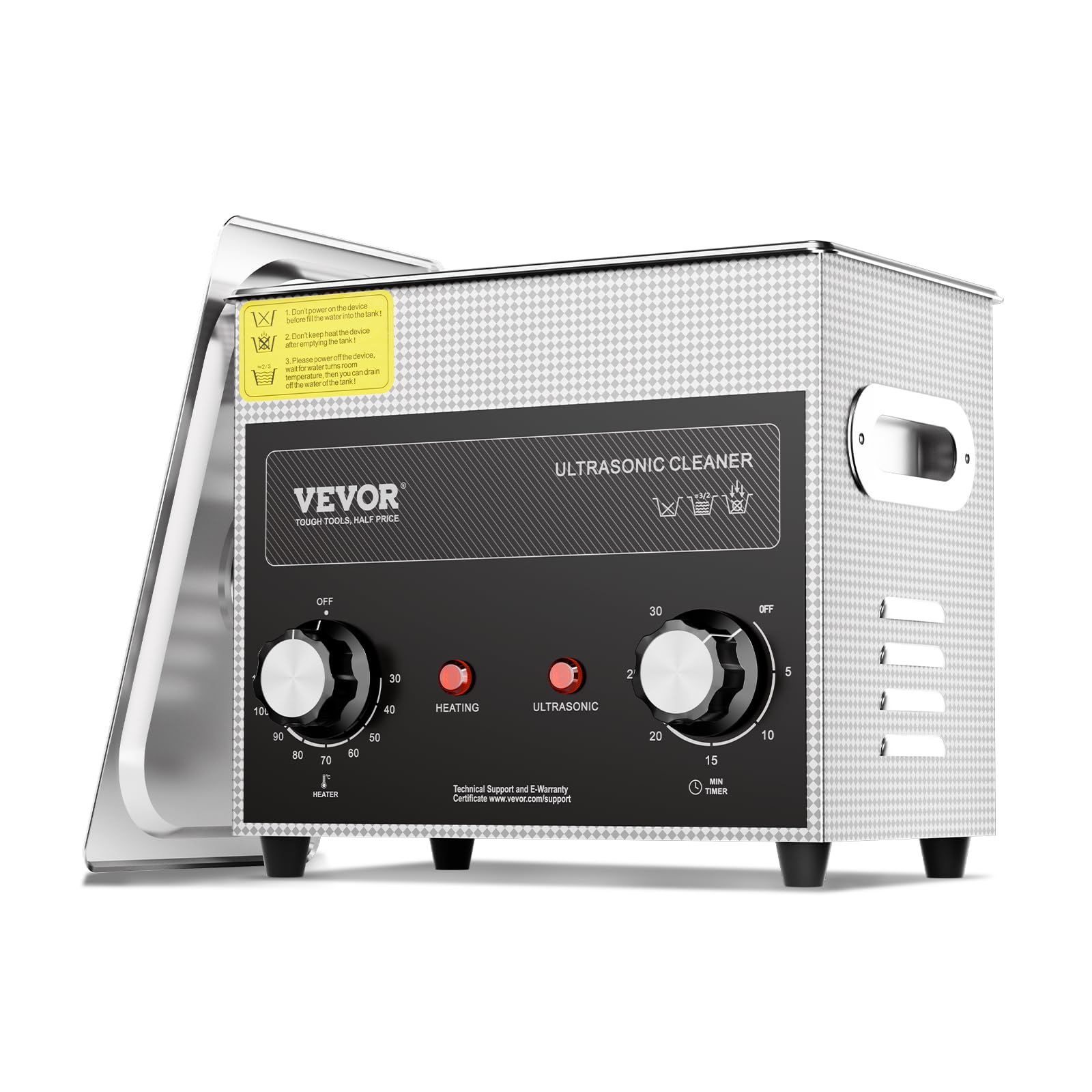 Foto 2 pulgar | Limpiador Sónico Vevor De 3 Litros Con Calentador, Temporizador Y Cesta, 120 W, 40 Khz - Venta Internacional.
