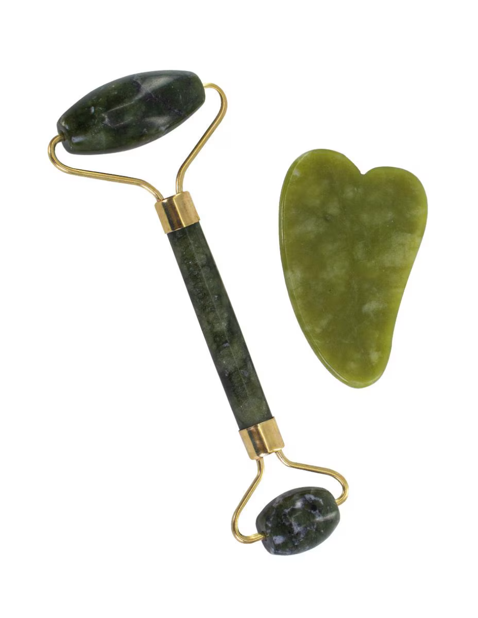 Foto 5 pulgar | Set Rodillo de Jade y Gua Sha Basariworld para Masaje Facial