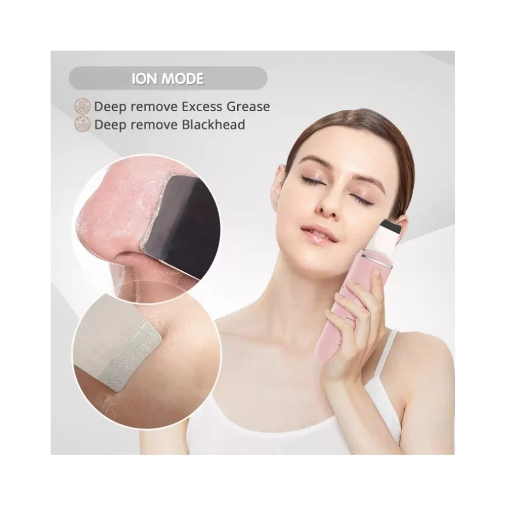 Foto 4 pulgar | Limpiador Facial Lab.g Peeling Ultrasónico Portatil Skin Scrubber Rosa Detalles Plata Morado Y Azul