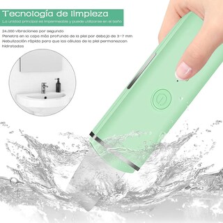 Foto 4 | Limpiador Facial Lab.g Peeling Ultrasónico Portatil Skin Scrubber Verde Claro