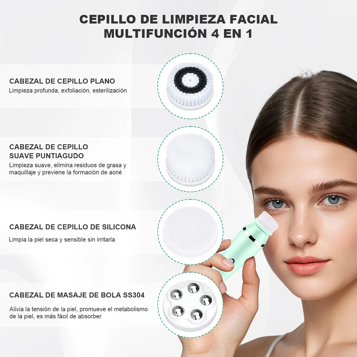 Foto 3 pulgar | Cepillo Facial Eléctrico Belug Recargable