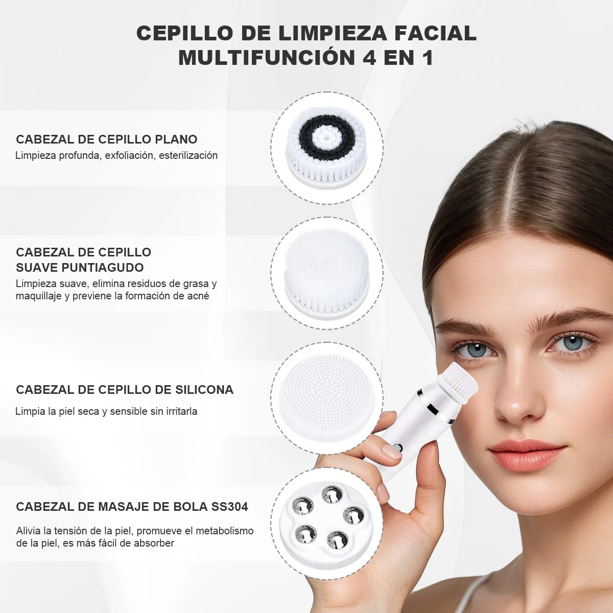 Foto 3 pulgar | Cepillo Facial Belug Eléctrico Recargable
