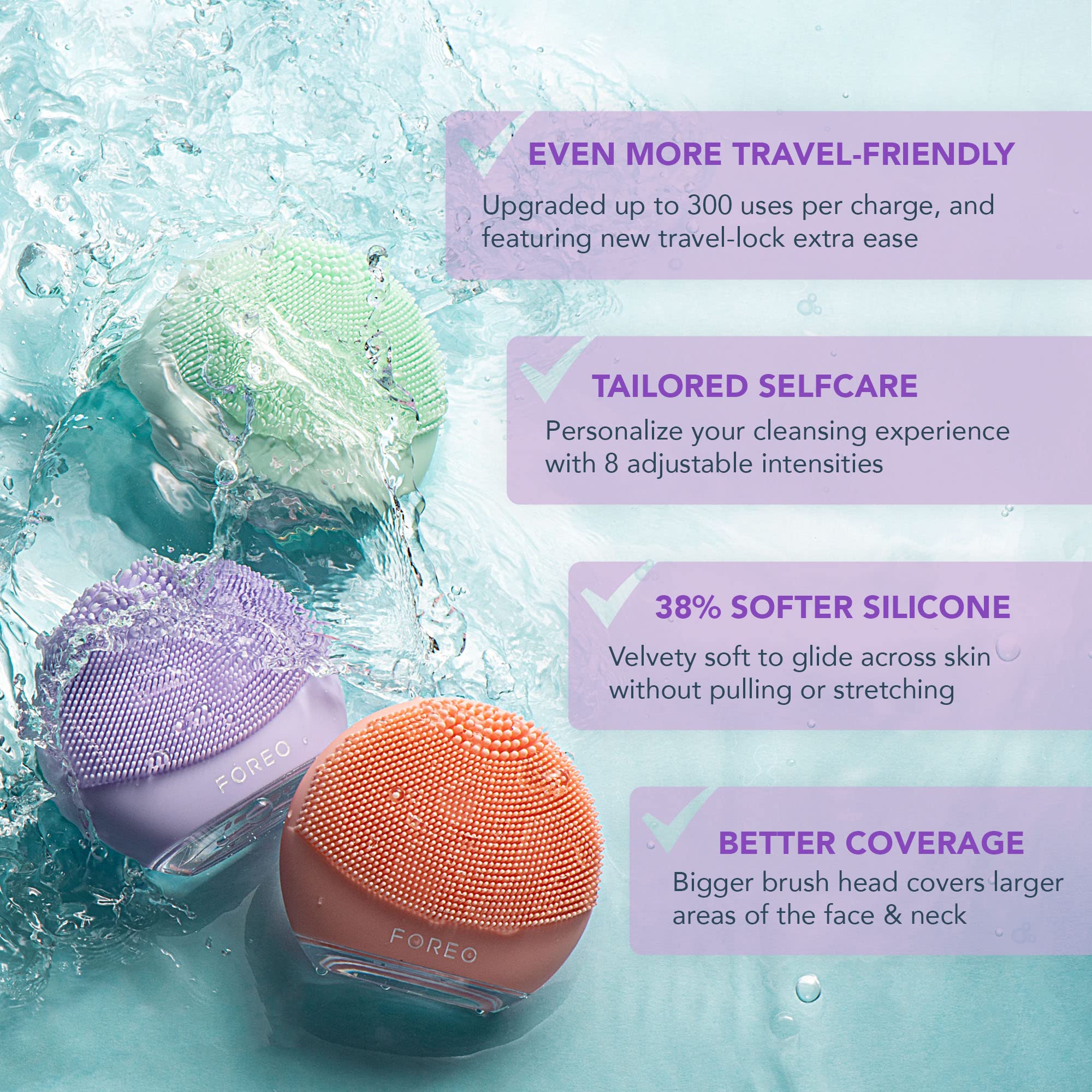 Foto 7 pulgar | Cepillo Limpiador Facial Y Masajeador Facial Reafirmante Foreo Luna 4 Go - Venta Internacional.