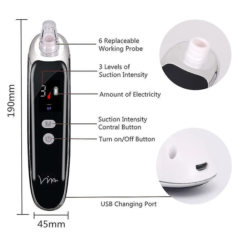 Foto 6 pulgar | Aspirador Limpiador Facial Eliminador De Puntos Negros Huoguo - Venta Internacional.