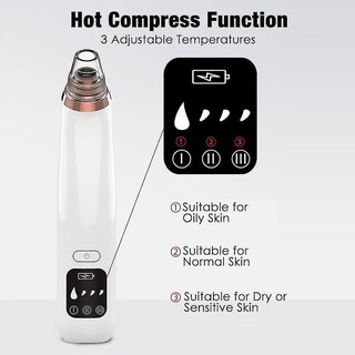 Foto 5 | Limpiador Facial Con Compresas Calientes Eliminador De Puntos Negros Vacuum Pore C - Venta Internacional.