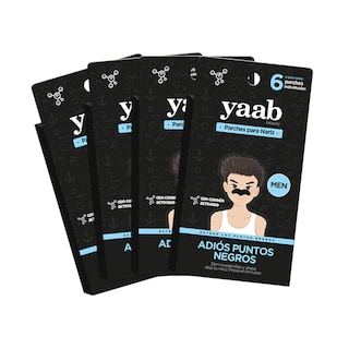 Foto 1 | Pack 4 Cajas Parche Para Nariz Yaab Beauty Con Carbón Activado Para Hombre 6 Pzas C/u