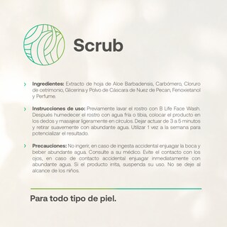 Foto 2 | Exfoliante Facial B Life Ingredientes Naturales 120 ml