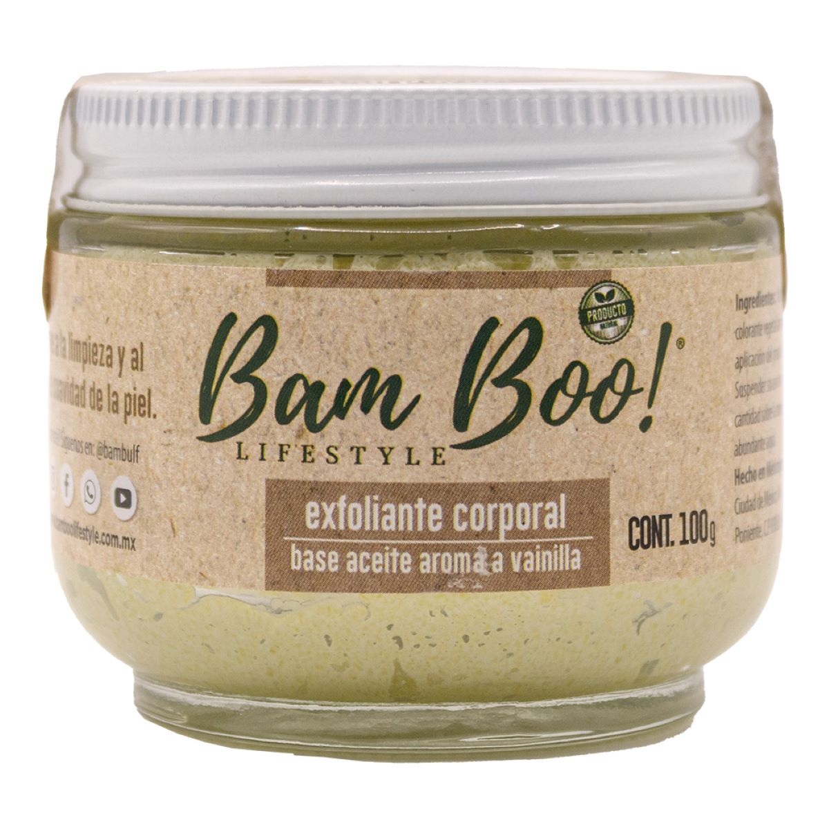 Foto 2 pulgar | Dos Exfoliantes Corporales Base Aceite Aroma A Vainilla 100 Gr Bam Boo! Lifestyle