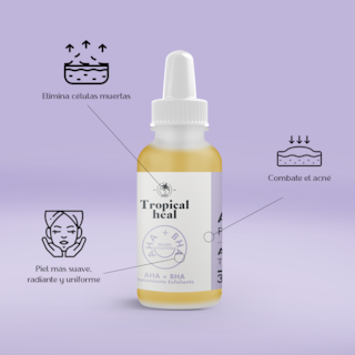 Foto 2 | Exfoliante Facial Aha + Bha Tropical Heal Peeling Facial para Poros Limpios y Piel Radiante con Ácido Glicólico
