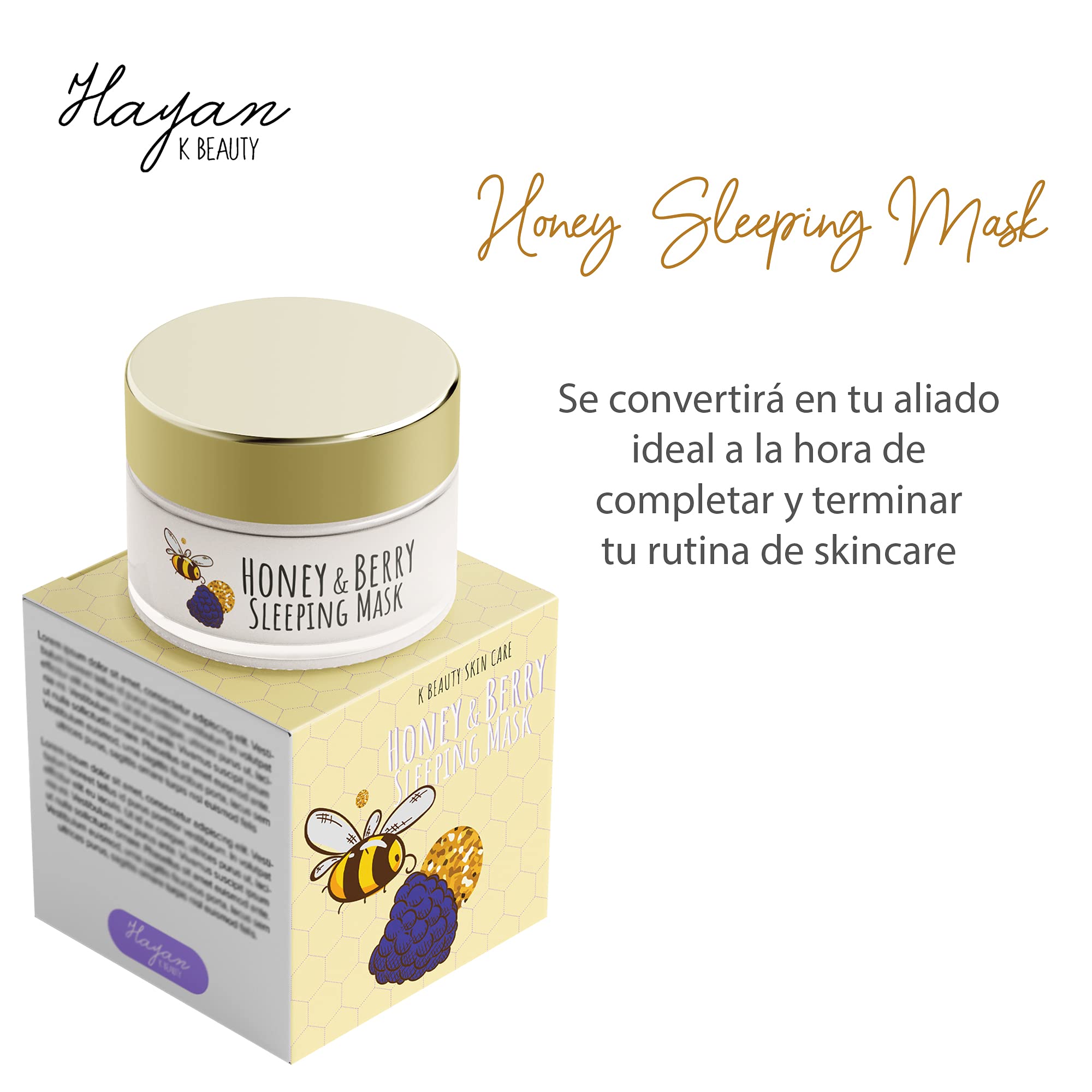 Foto 4 pulgar | Venta Internacional - Mmascarilla para Dormir Hayan K Beauty Honey & Berry con Miel Natural