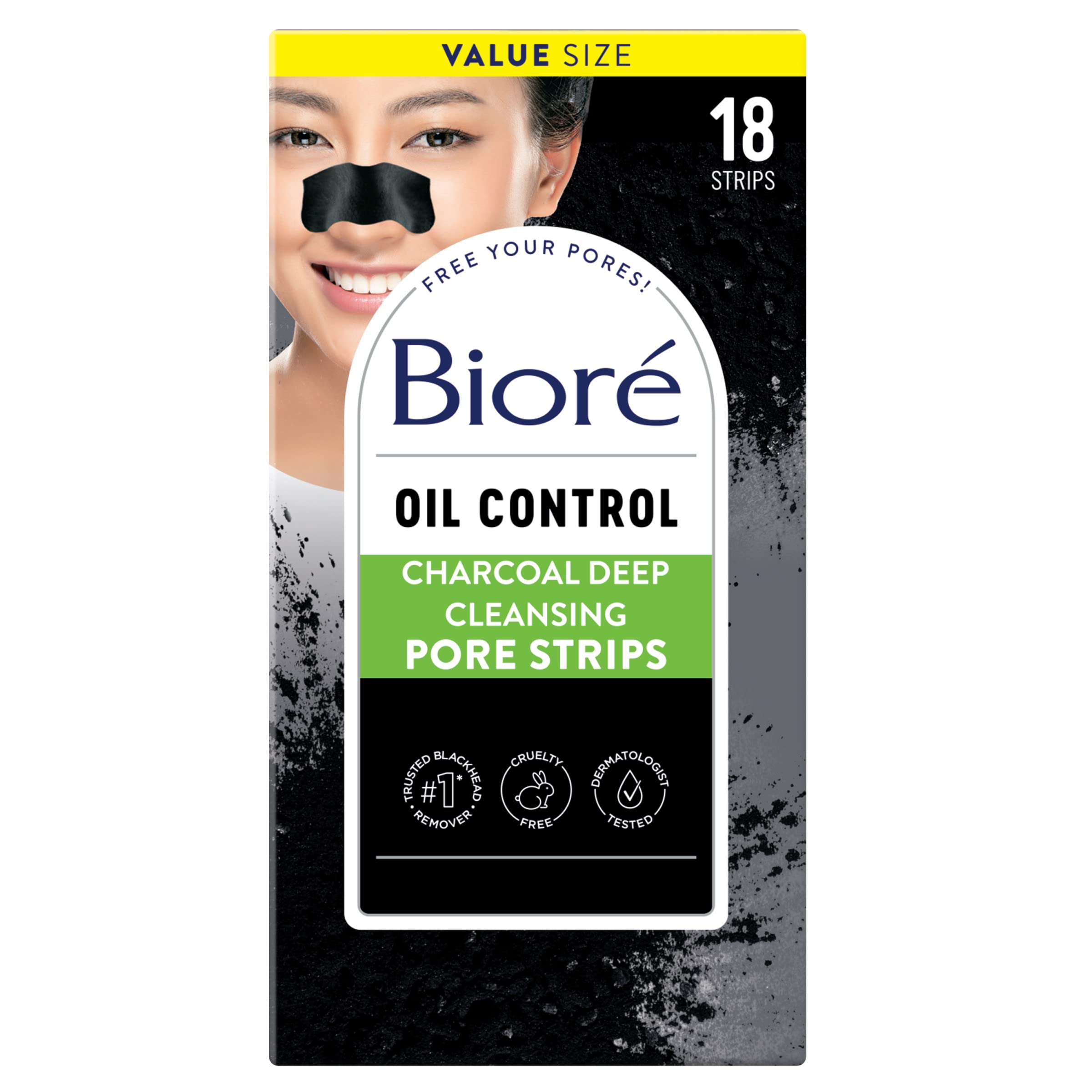 Tiras de limpieza Profunda Bioré Charcoal para Eliminación De Puntos Negros - Venta Internacional