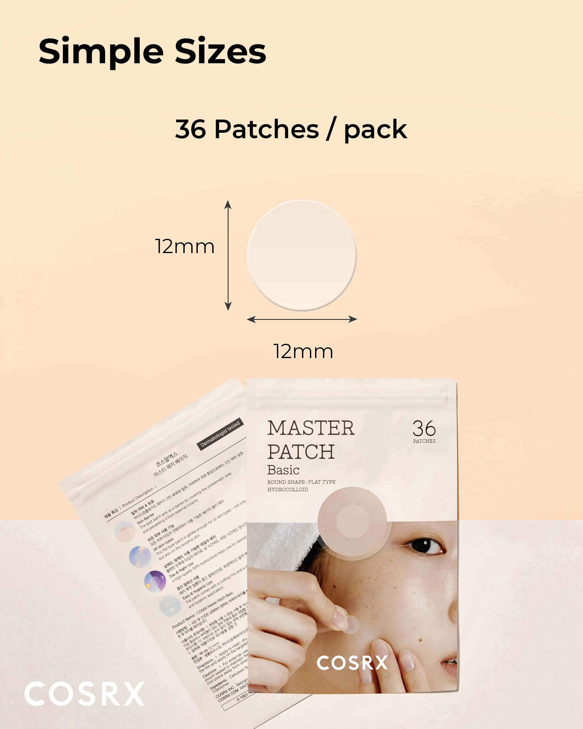 Foto 5 pulgar | Parche para El Acné Cosrx Master Patch Basic Hydrocoloid 36 Unidades - Venta Internacional