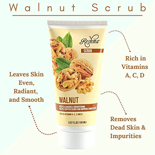 Foto 5 pulgar | Scrub Reshma Beauty Walnut De Doble Acción Para Rostro Y Cuerpo X6 - Venta Internacional.