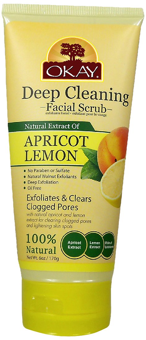 Exfoliante Facial Okay, Exfoliación Profunda Con Albaricoque Y Limón, 180 Ml - Venta Internacional.
