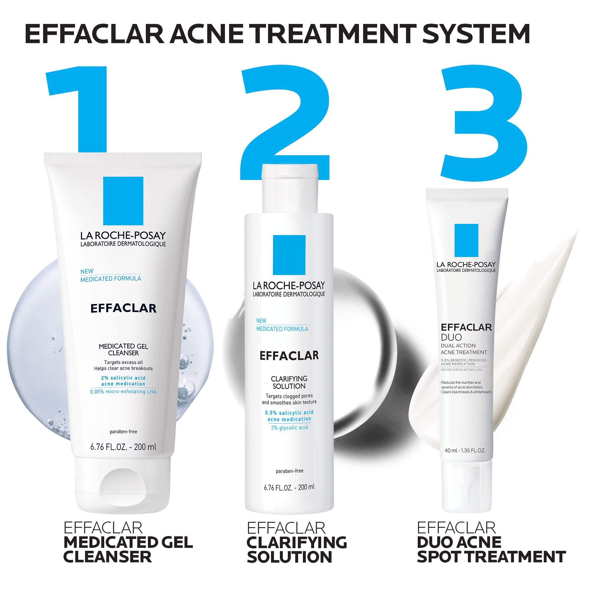 Foto 7 | Sistema De Tratamiento Del Acné La Roche-posay Effaclar, 3 Pasos, 2 Meses - Venta Internacional.