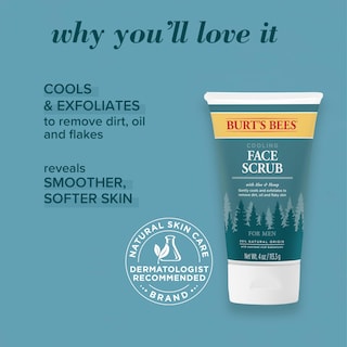 Foto 2 | Exfoliante Facial Burt's Bees Cooling Con Aloe Y Cáñamo Para Hombre, 120 Ml - Venta Internacional.