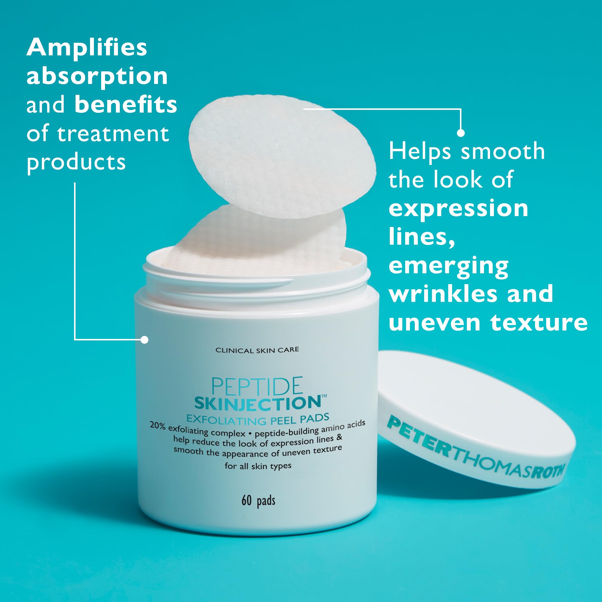 Foto 3 | Almohadillas Exfoliantes Peter Thomas Roth Peptide Skininjection - Venta Internacional.