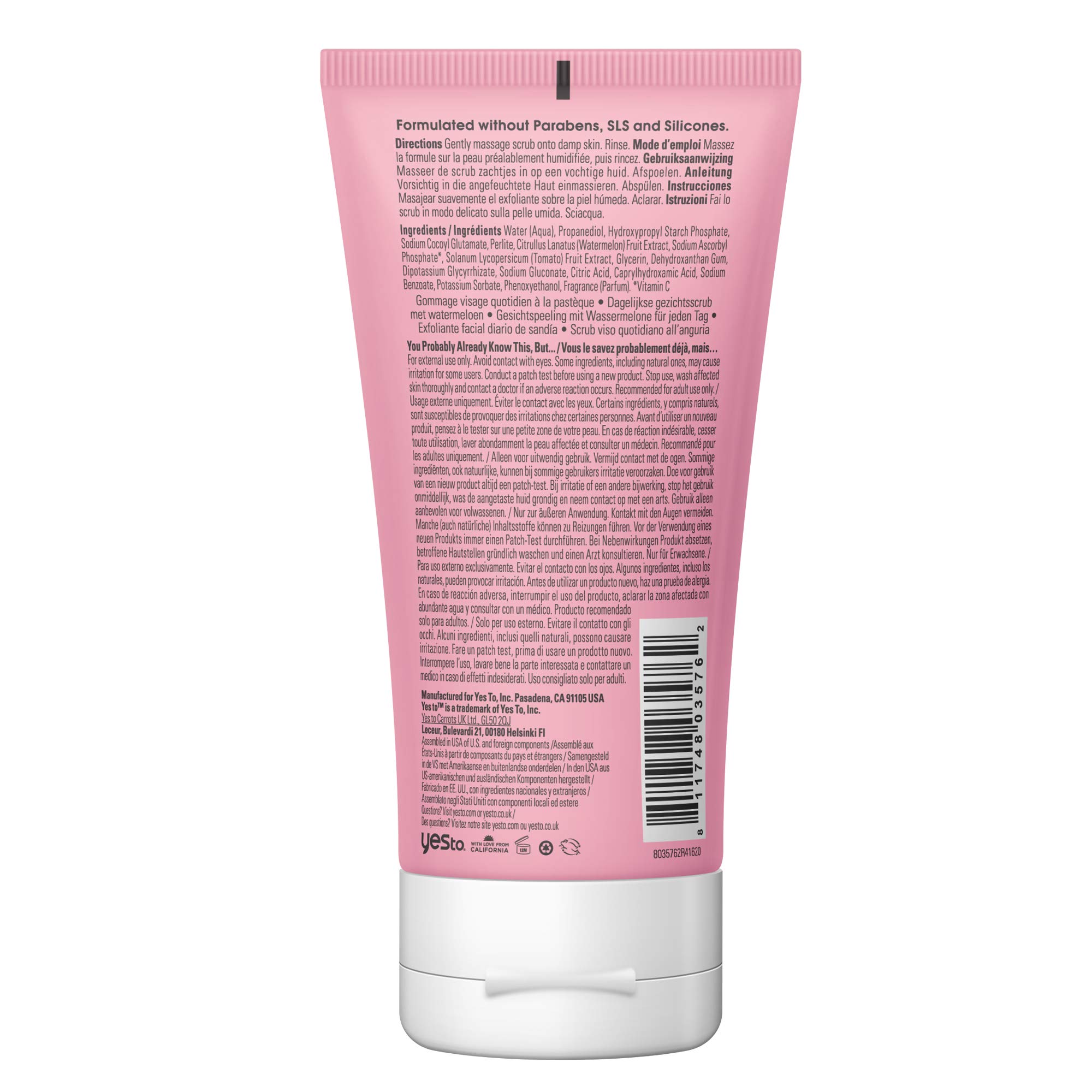 Foto 3 pulgar | Exfoliante Facial Yes To Watermelon Daily, 120 Ml, Vegano Y Libre De Crueldad Animal - Venta Internacional.