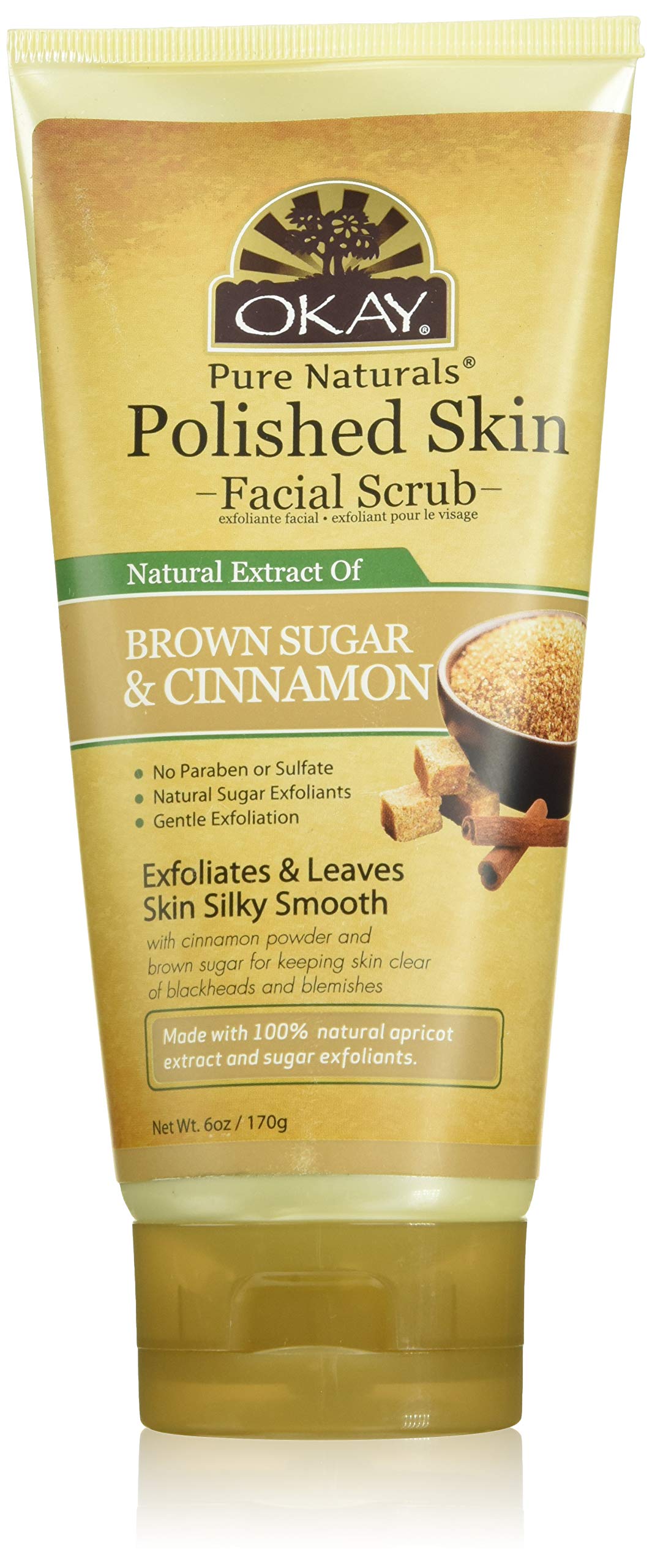 Foto 2 pulgar | Exfoliante Facial Okay Pure Naturals Con Azúcar Moreno Y Canela - Venta Internacional.