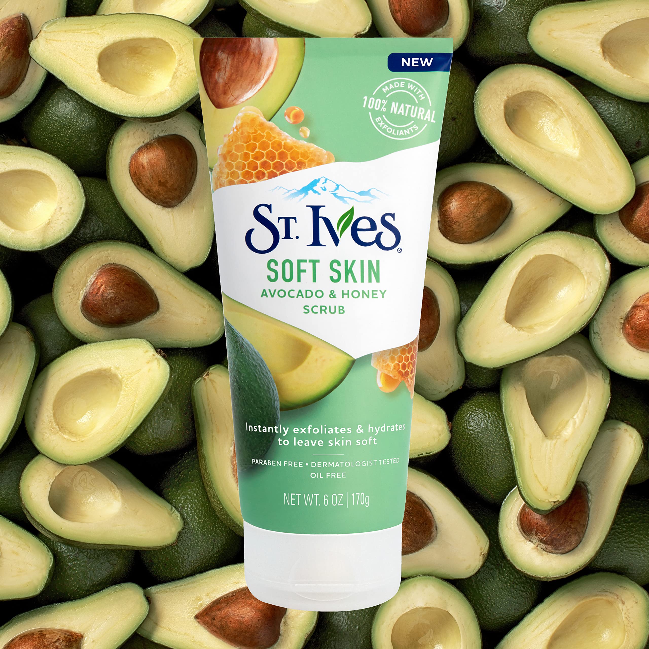 Foto 6 | Exfoliante Facial St. Ives Soft Skin Con Aguacate Y Miel, 180 Ml, 6 Unidades - Venta Internacional.