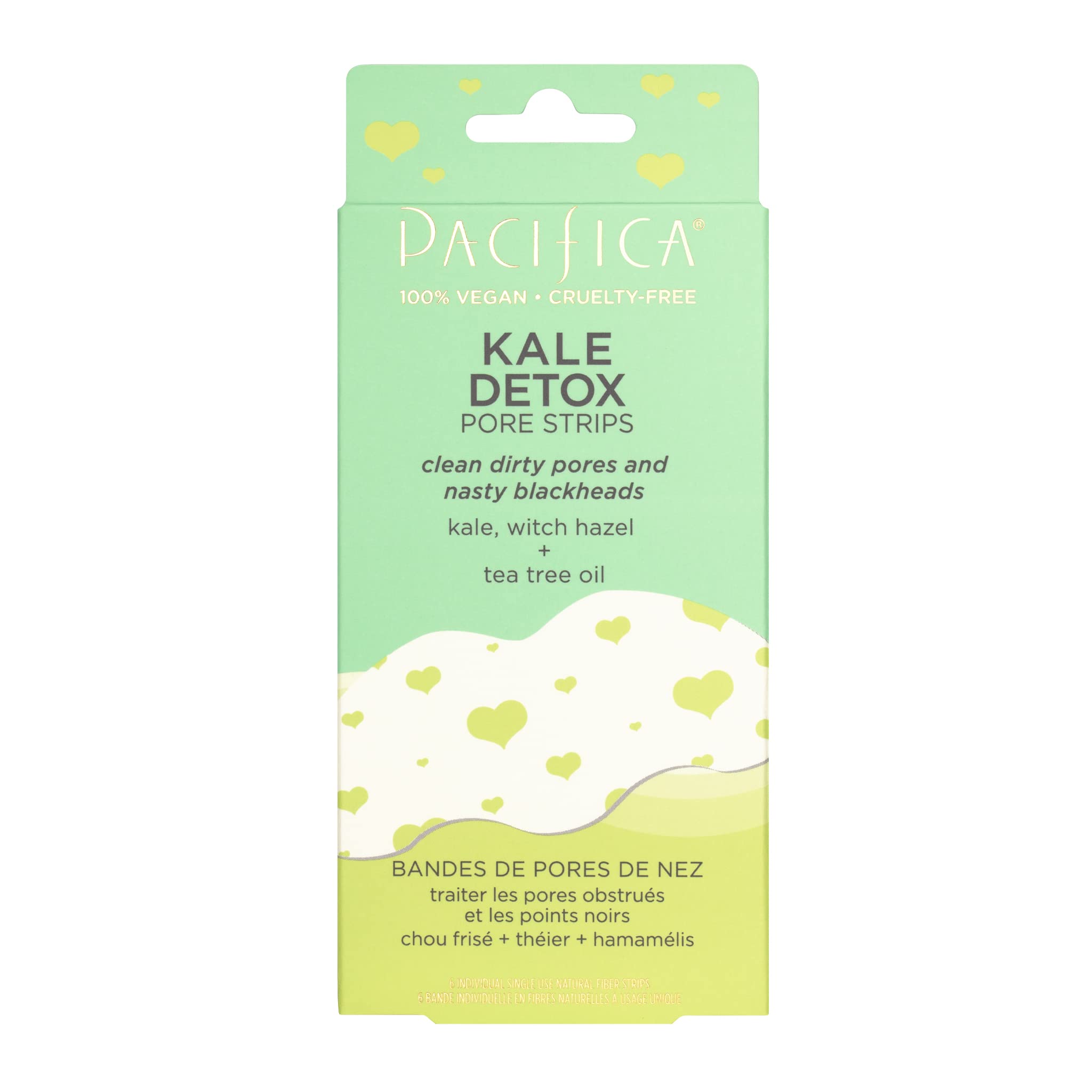 Foto 2 pulgar | Tiras Para Poros Nasales Pacifica Beauty Kale Detox, 6 Piezas - Venta Internacional.