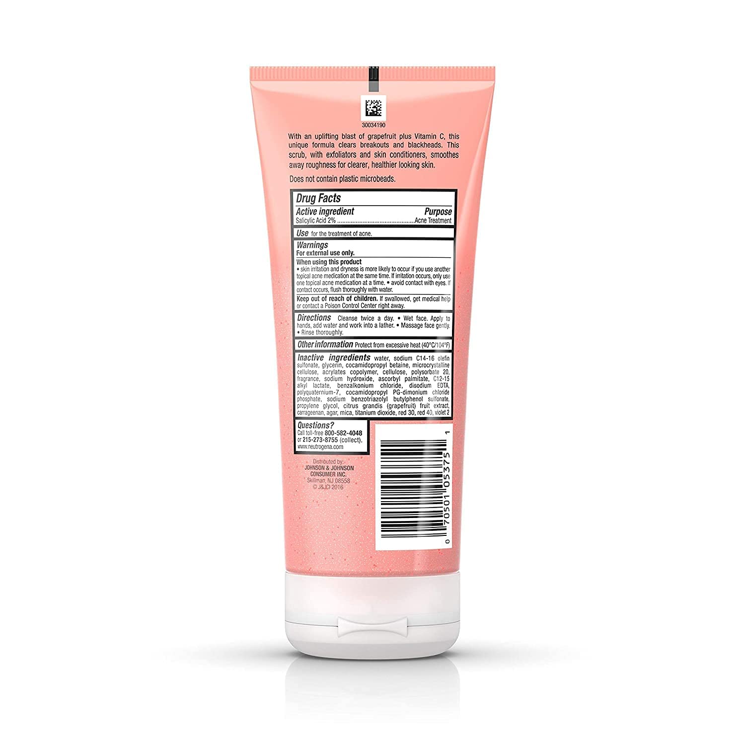 Foto 3 pulgar | Exfoliante Facial Neutrogena, Jabón Para El Acné Sin Aceite, Pomelo Rosa, 200 Ml - Venta Internacional.