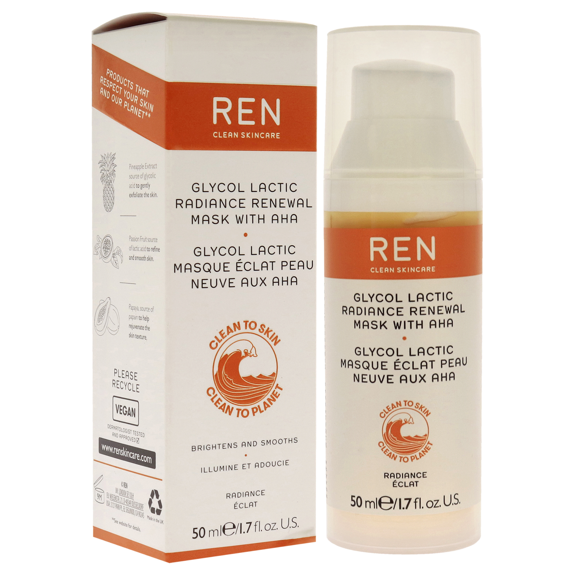 Foto 4 pulgar | Mascarilla Ren Glycol Lactic Radiance Renewal 50 Ml - Venta Internacional.